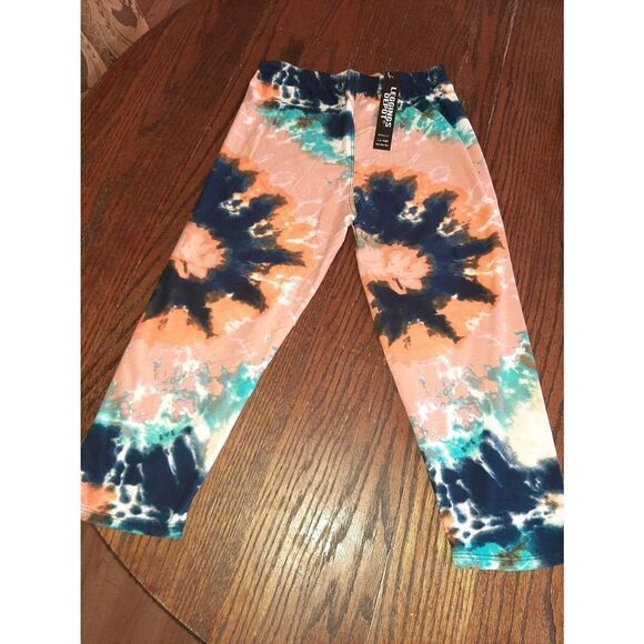 One Size 2/12 Legging Depot Tie-Dye Capri Leggings Casual Athletic Workout Pants - Picture 3 of 6